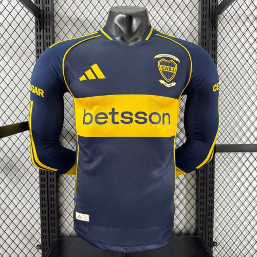 Player Version 2025/26 Version BOCA Juniors Home Blue LS Thailand Soccer Jersey-XY