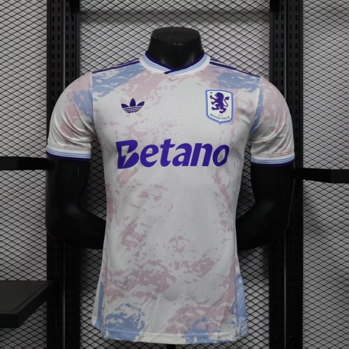 Player Version 2025-26 Aston Villa 2nd Away Light Yellow Thailand Soccer Jersey AAA-888