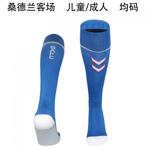 Adult/Kids 2025/26 Sunderland Away Blue Thailand Soccer Socks