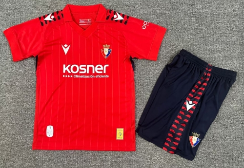 Kids 2025/26 CA Osasuna Home Red Kids/Youth Soccer Uniform-1040/208
