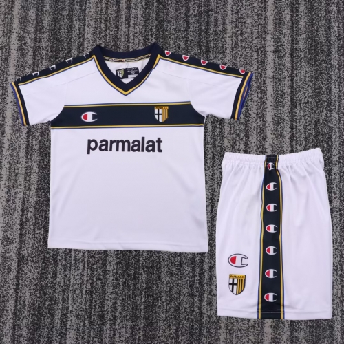 02/03 Retro Version Parma Calcio 1913 Home White Kids/Youth Soccer Uniform-811