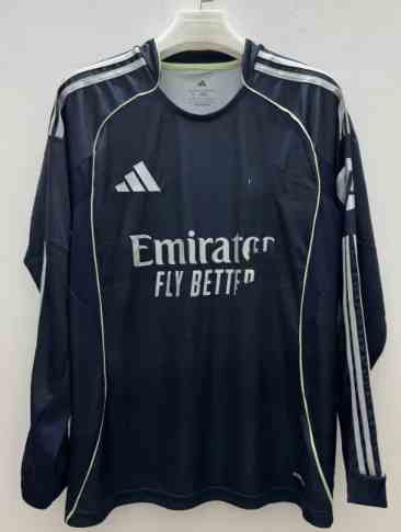 2025/26 Rea Madrid Away Black LS Thailand Soccer Jersey AAA-410