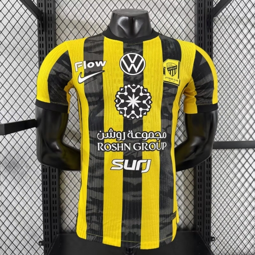 Player Adv Version 2025/26 Al-Ittihad Home Black & Yellow Thailand Soccer Jersey AAA-XY/MY/308