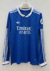 2025/26 Rea Madrid 2nd Away Blue LS Thailand Soccer Jersey AAA-410