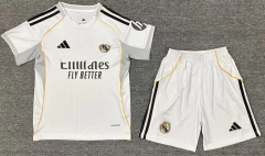 Kids 2025/26 Rea Madrid Home White Kids/Youth Soccer Uniform-123/507/522
