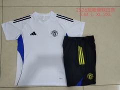 2025/26 Manchester United White Thailand Tracksuit Uniform-815