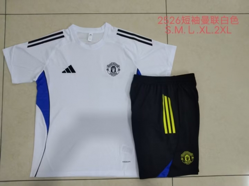 2025/26 Manchester United White Thailand Tracksuit Uniform-815