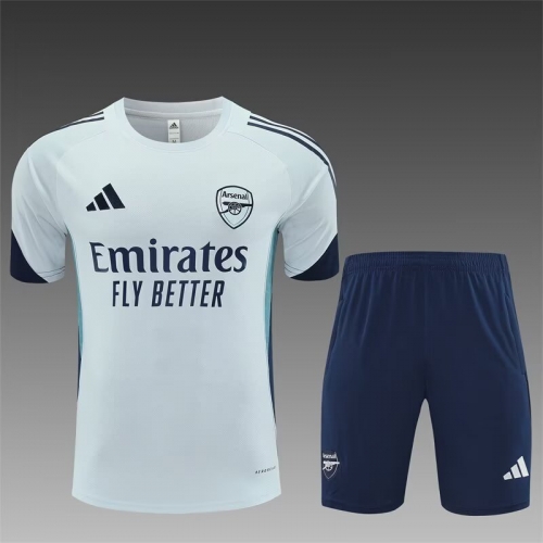 2025/26 Arsenal Light Gray Soccer Tracksuit Uniform-801