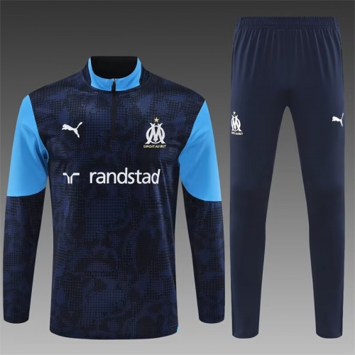 Camouflage 2025/26 Olympique Marseille Royal Blue Thailand Soccer Tracksuit Uniform-801