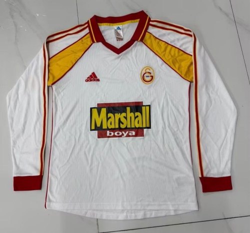 99/00 Retro Version Galatasaray SK Away White LS Thailand Soccer Jersey AAA-503