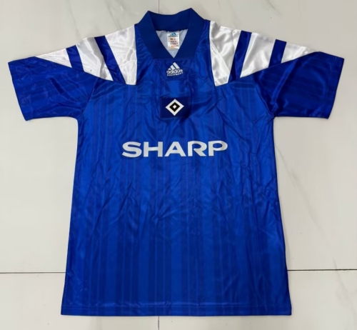92/93 Retro Version Hamburger SV Away Blue Thailand Soccer Jersey AAA-530