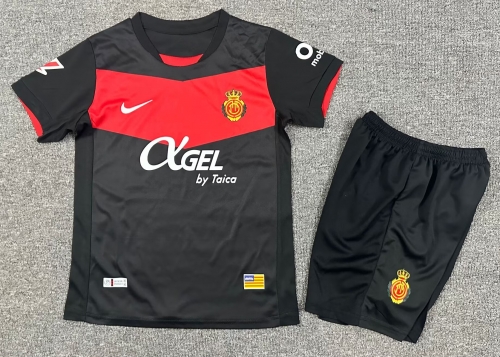 Kids 2025/26 RCD Mallorca 2nd Away Black Kids/Youth Soccer Uniform-1040