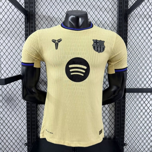 Player Version 2025/26 Barcelona Away Light Yellow Thailand Soccer Jerseys AAA-308/XY