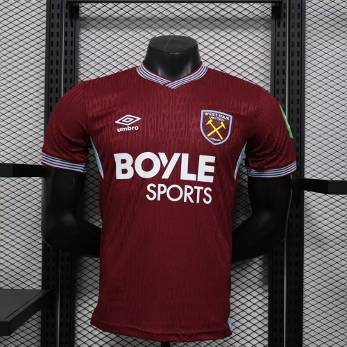 Player Version 2025/26 West Ham United Home Red Thailand Soccer Jersey AAA-88