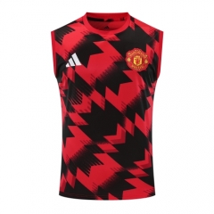 2025/26 Manchester United Black & Red Thailand Soccer Training Vest-418