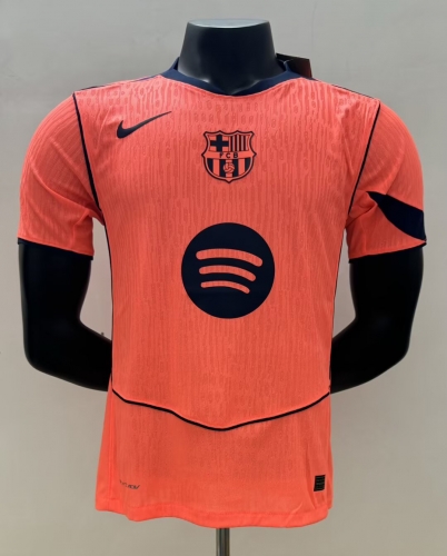 Player Version 2025/26 Barcelona 2nd Away Orange Thailand Soccer Jerseys AAA-XY/308