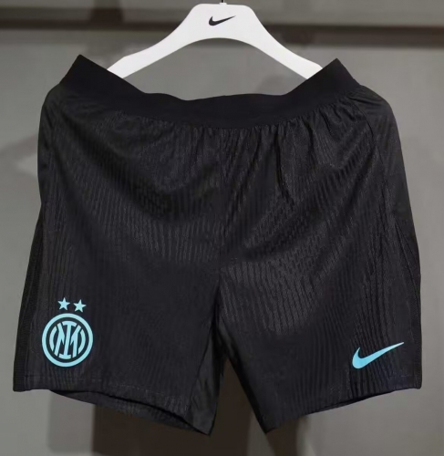 Player Version 2025/26 Inter Milan Home Black Thailand Soccer Shorts-703
