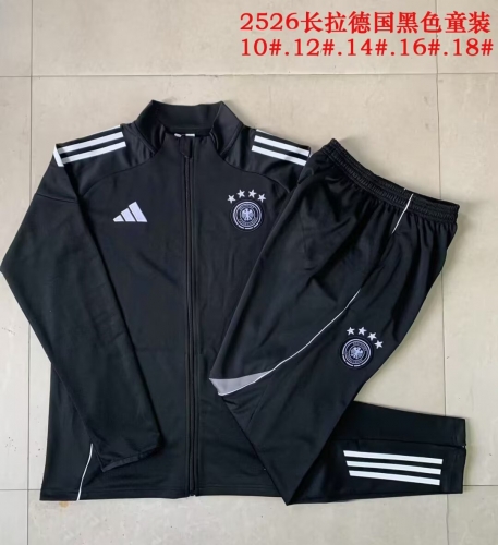 2025/26 Germany Black Kids/Youth Soccer Jacket Uniform-815