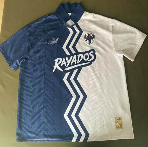 2025/26 Retro Commemorative Version Monterrey White & Blue Thailand Soccer Jersey AAA-912