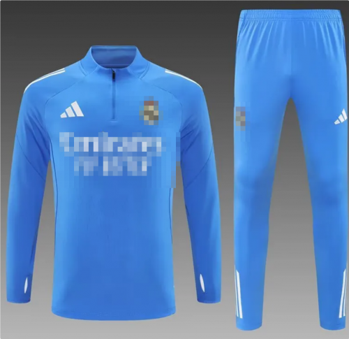 2025/26 Rea Madrid Blue Soccer Tracksuit Uniform-801