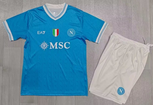 Kids 2025-26 Napoli Home Blue Kids/Youth Soccer Uniform-2149