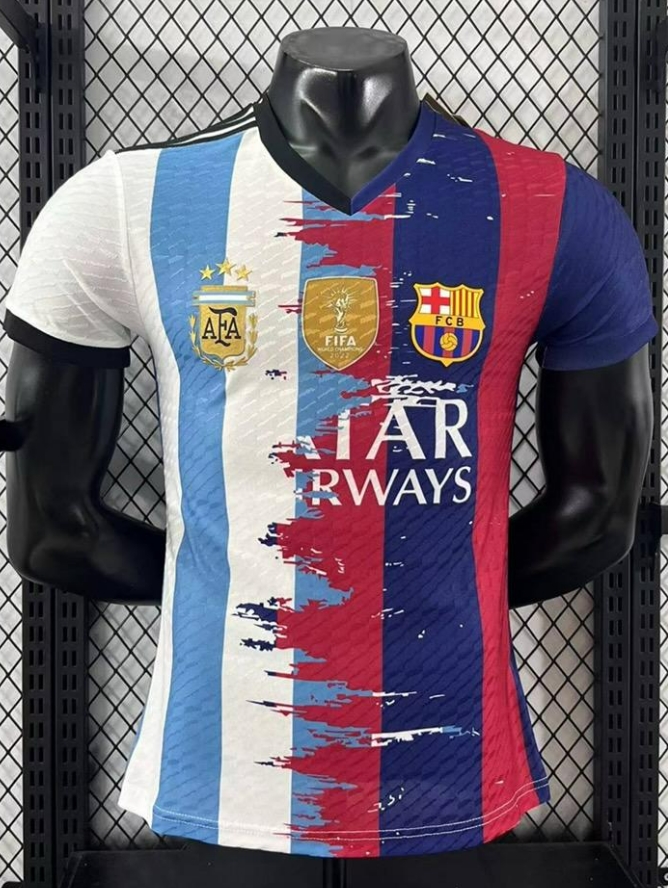 Player Jointed Version 2025/26 Barcelona Blue & White Thailand Soccer Jerseys AAA