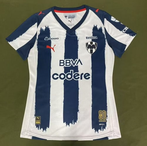 2025/26 Monterrey Home Blue & White Thailand Female Soccer Jersey AAA-912