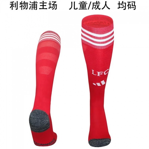 Kids/Adult 2025/26 Liverpool Home Red Thailand Soccer Socks