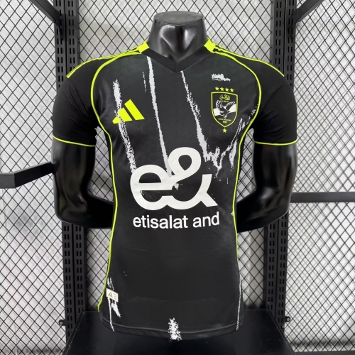 Player Version 2025/26 Al Ahly SC Away Black Thailand Soccer Jersey AAA-XY