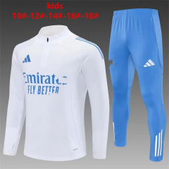Kids 2025/26 Rea Madrid White Kids/Youth Soccer Tracksuit Uniform-801/815