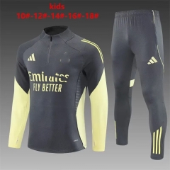 Kids 2025/26 Rea Madrid Dark Gray Kids/Youth Soccer Tracksuit Uniform-801/815