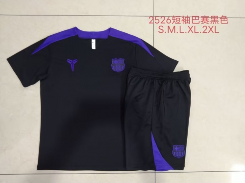 2025/26 Barcelona Black Shorts-Sleeve Thailand Soccer Uniform-815