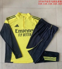 Kids 2025/26 Rea Madrid Yellow Kids/Youth Soccer Tracksuit Uniform-815/411