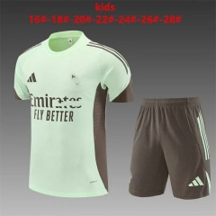 Kids 2025/26 Rea Madrid Light Green Kids/Youth Soccer Tracksuit Uniform-801