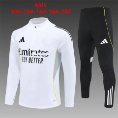 Kids 2025/26 Rea Madrid White Kids/Youth Soccer Tracksuit Uniform-801
