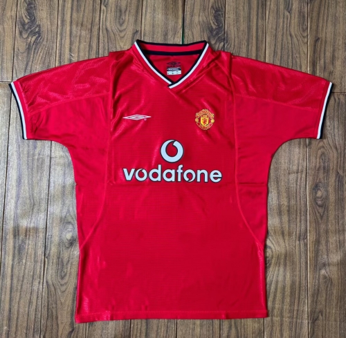 00/02 Retro Version Manited United Home Red Thailand Soccer Jersey AAA-601