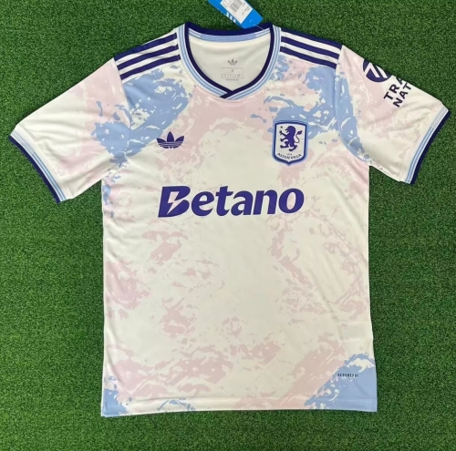 2025-26 Aston Villa 2nd Away Light Yellow Thailand Soccer Jersey AAA-23/312/320