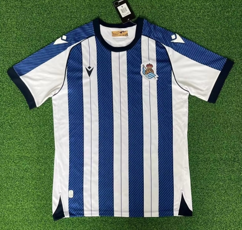 2025/26 Real Sociedad Home  Blue & White Thailand Soccer Jersey AAA-416/522/320