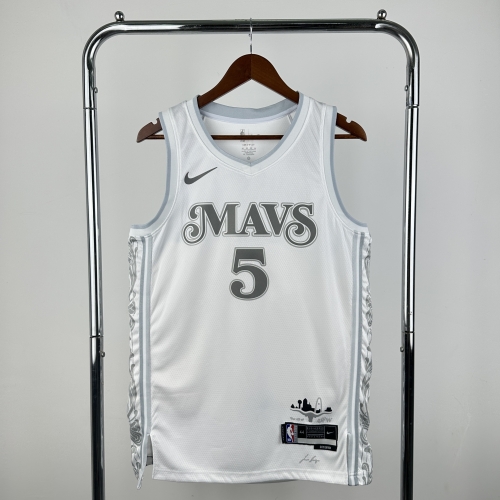 2025 Season City Version NBA Dallas Mavericks White #5 Jersey-311