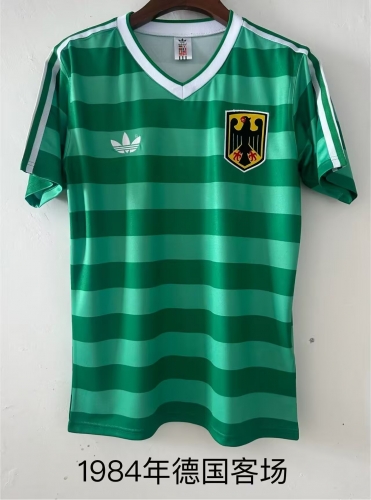 1984 Retro Version Germany Away Green Thailand Soccer Jersey AAA-709