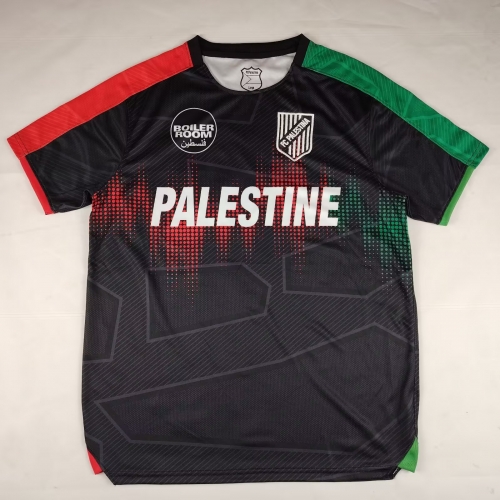 2025/26 English Version Palestine Black Thailand Soccer Jersey AAA-38