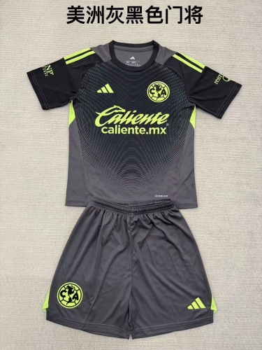 2025/26 Club América Goalkeeper Black Soccer Uniform-208