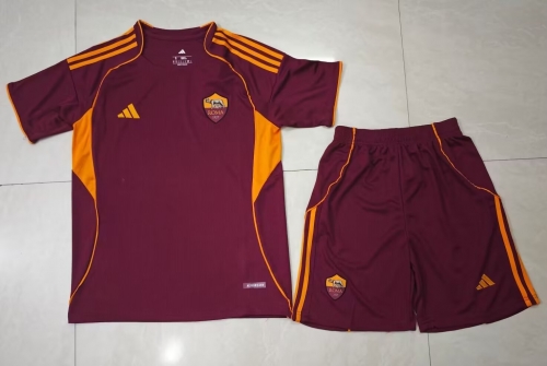 2025/26 AS Roma Home Red Soccer Uniform-315