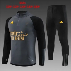 2023/24 Rea Madrid Dark Gray Kids/Youth Soccer Tracksuit Uniform-801
