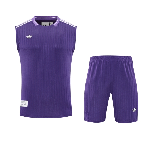 2025/26 Rea Madrid Purple Thailand Soccer Training Vest Set-418