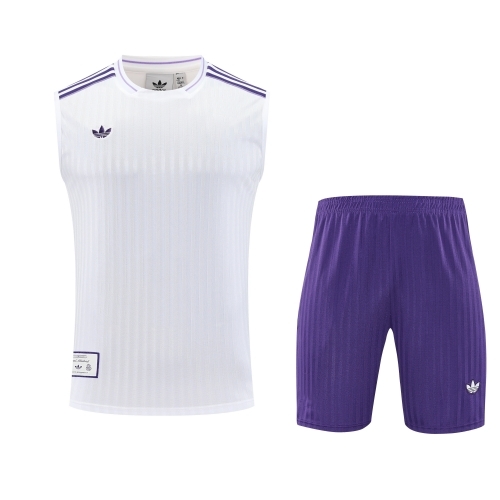 2025/26 Rea Madrid White Thailand Soccer Training Vest Set-418