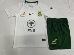 Kids 2025 South Africa Away White Thailand Rugby Uniform-805