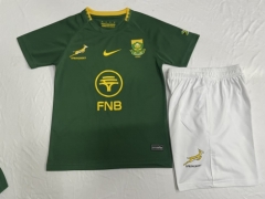 Kids 2025 South Africa Home Green Thailand Rugby Uniform-805