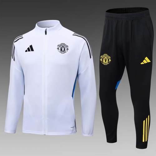 2025/26 Manchester United White Thailand Soccer Jacket Uniform-815/411
