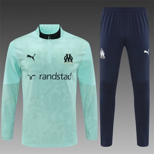 Camouflage 2025/26 Olympique Marseille Lake Blue Thailand Soccer Tracksuit Uniform-801/411